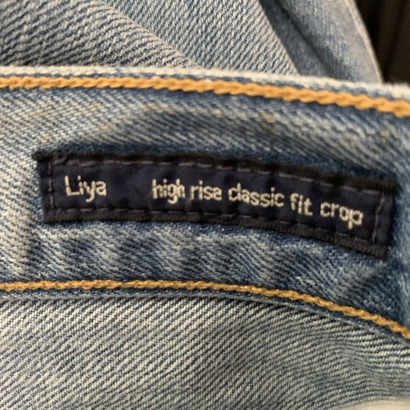 CITIZENS OF HUMANITY Jeans Liya High Rise Classic Crop Side Color block 27 - Picture 11 of 13